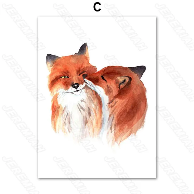 

Koala Fox Squirrel Animal Poster Nordic Style Wall Art Canvas Print Painting Modern Living Room Decoration