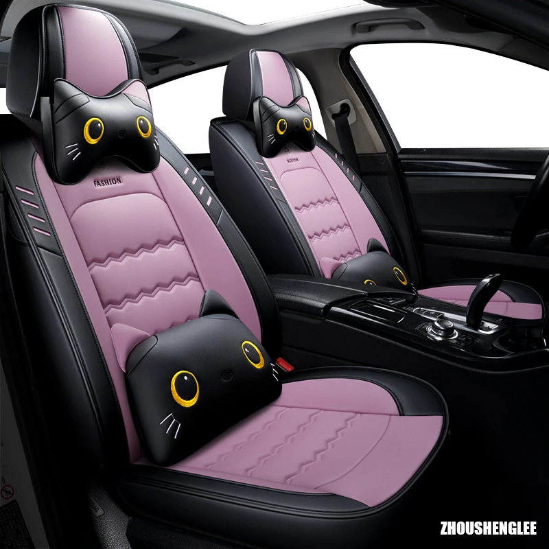 Универсальные кожаные чехлы на сиденья автомобиля ZHOUSHENGLEE для Lincoln все модели