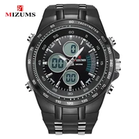 mizums mens business fashion military electronic quartz watch dual movement sports big dial watch watches for men relojes