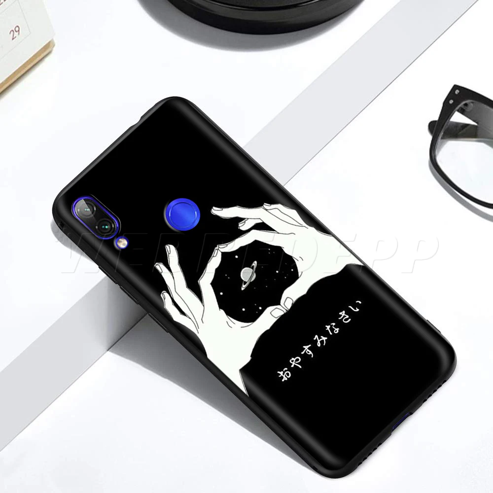Грустно аниме эстетика vaporwave чехол для Xiaomi Redmi 4A 4X5 5A 6 6A 7 7A S2 Примечание Go K20 Pro Plus премьер-8 T