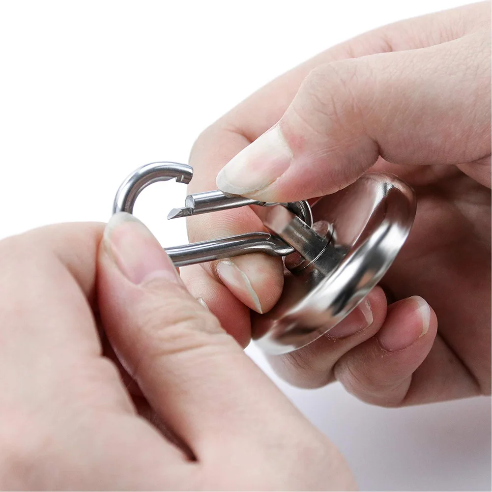 

Magnetic Hooks Strong Heavy Duty Neodymium Magnet Hooks with Swivel Carabiner Hook for Refrigerator 4pcs BOM666