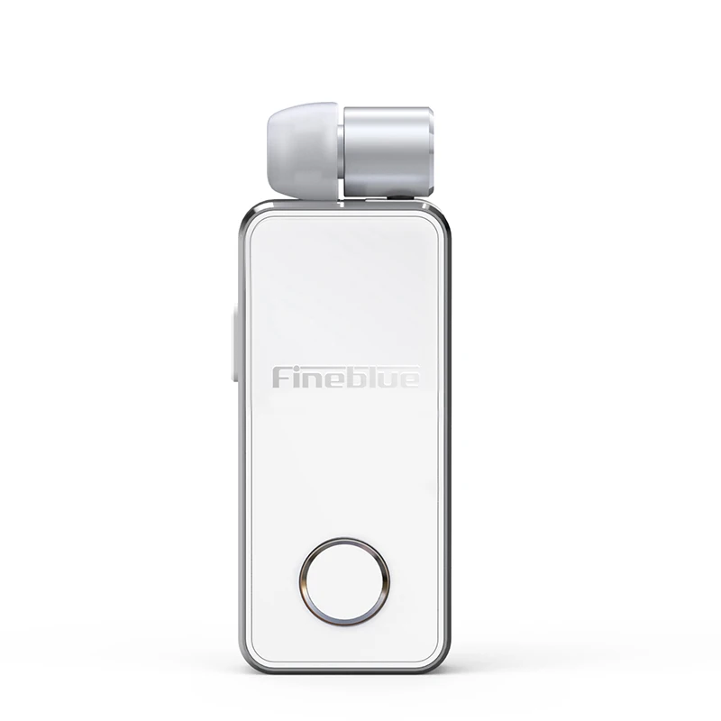 F2 White FineBlue F2 беспроводные Bluetooth V5.0 наушники с вибрирующим оповещением и зажимом для смартфона, музыкальная гарнитура - Цвет: F2 White