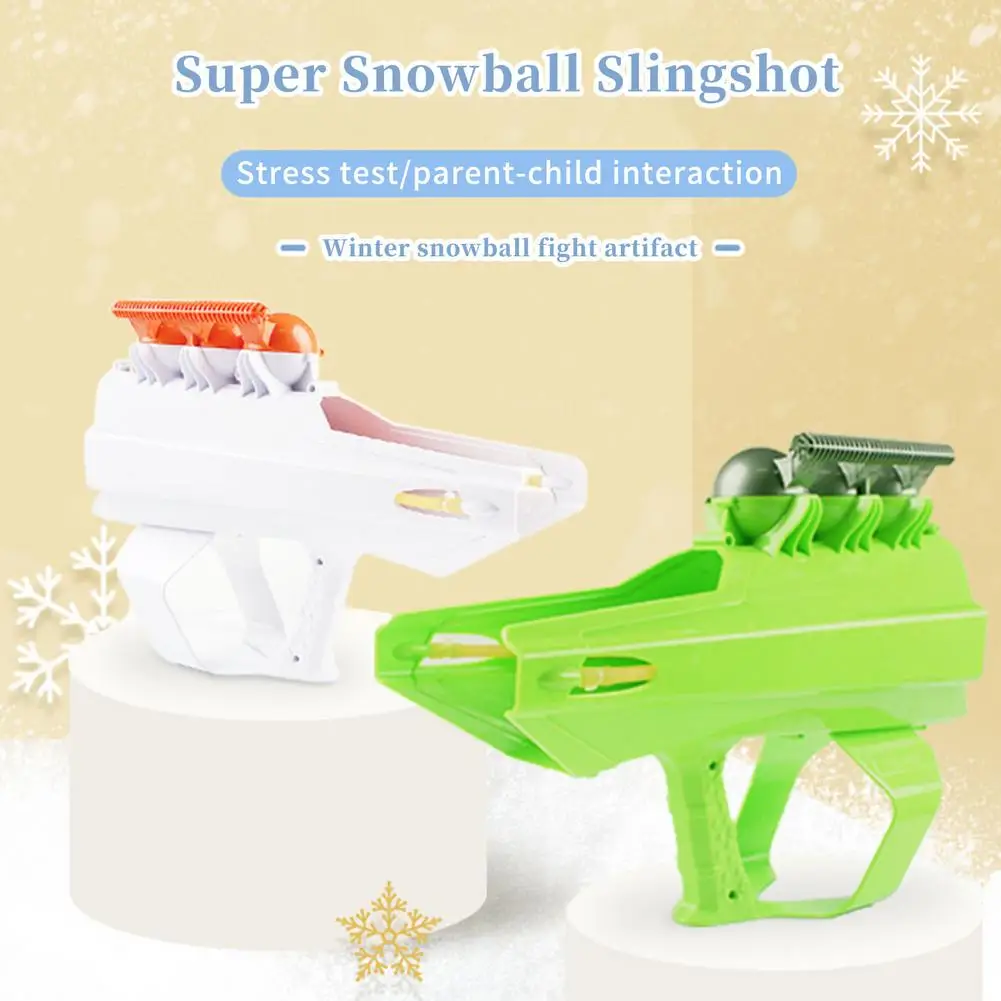 

Snowball Slingshot Snowball Clip Simulation Water Polo Launcher Beach Sand Ball Firing Gun Christmas Present Winter Outdoor Toys