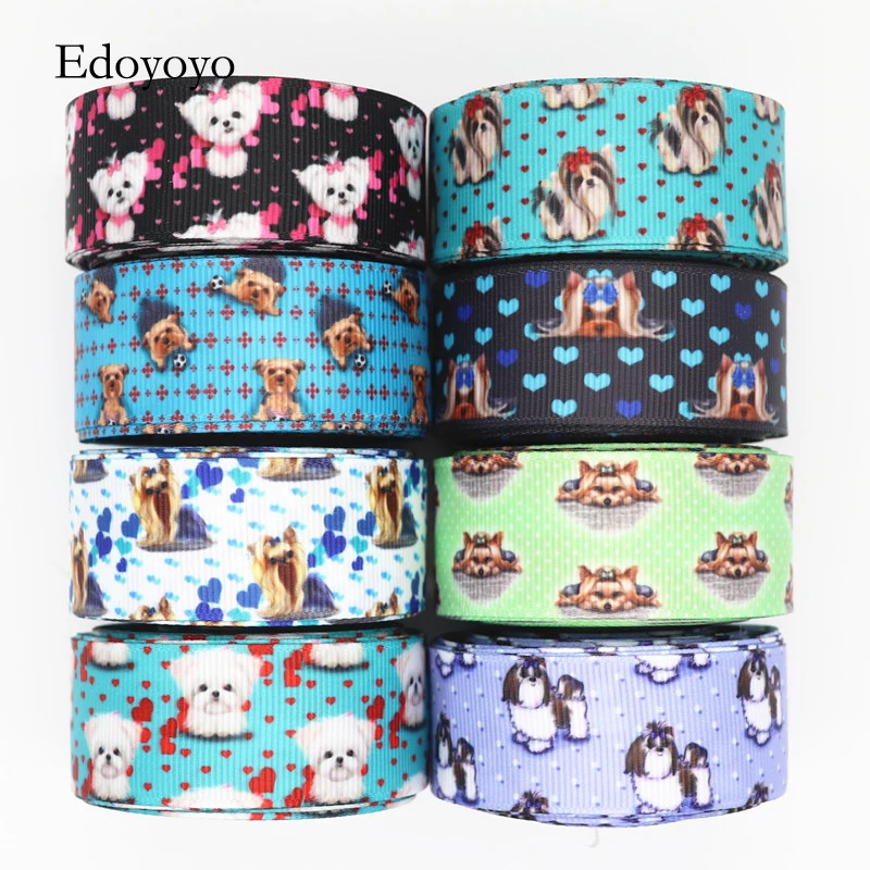 

Лента Корсажная с японским мультяшным рисунком животных, лента для бантов из волос «сделай сам», 10 ярдов, 1 дюйм, 25 мм, материалы ручной работ...