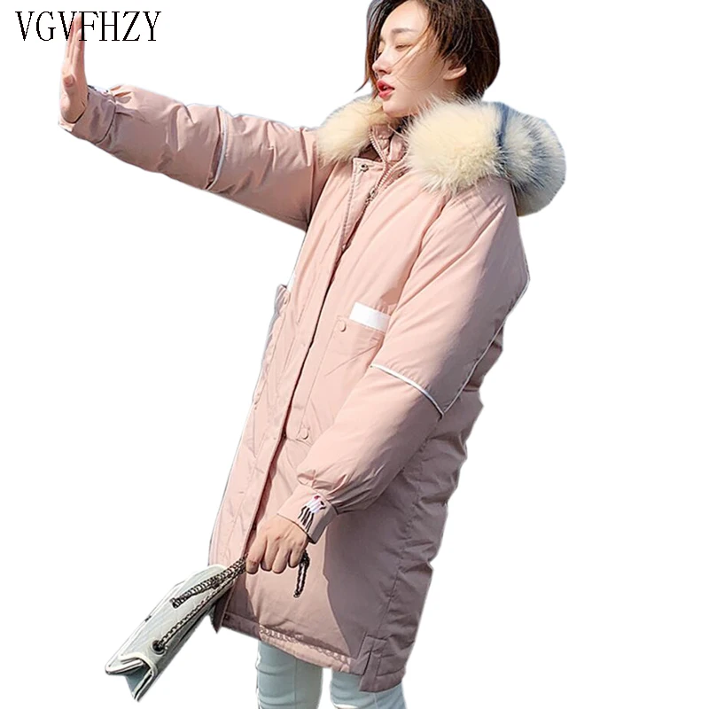 2019 Новая модная зимняя Для женщин искусственный меховой воротник с капюшоном