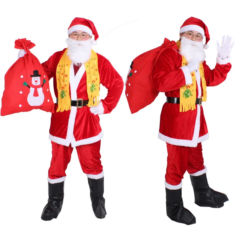 

Christmas Costume Christmas Adult Costume Santa Claus Costume Men's C Section 10 Piece Set 1.1kg