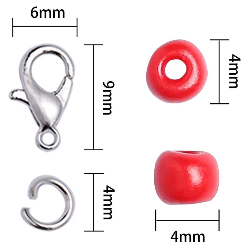 7325 шт. стеклянные бусины маленькие для рукоделия набор в ассортименте с