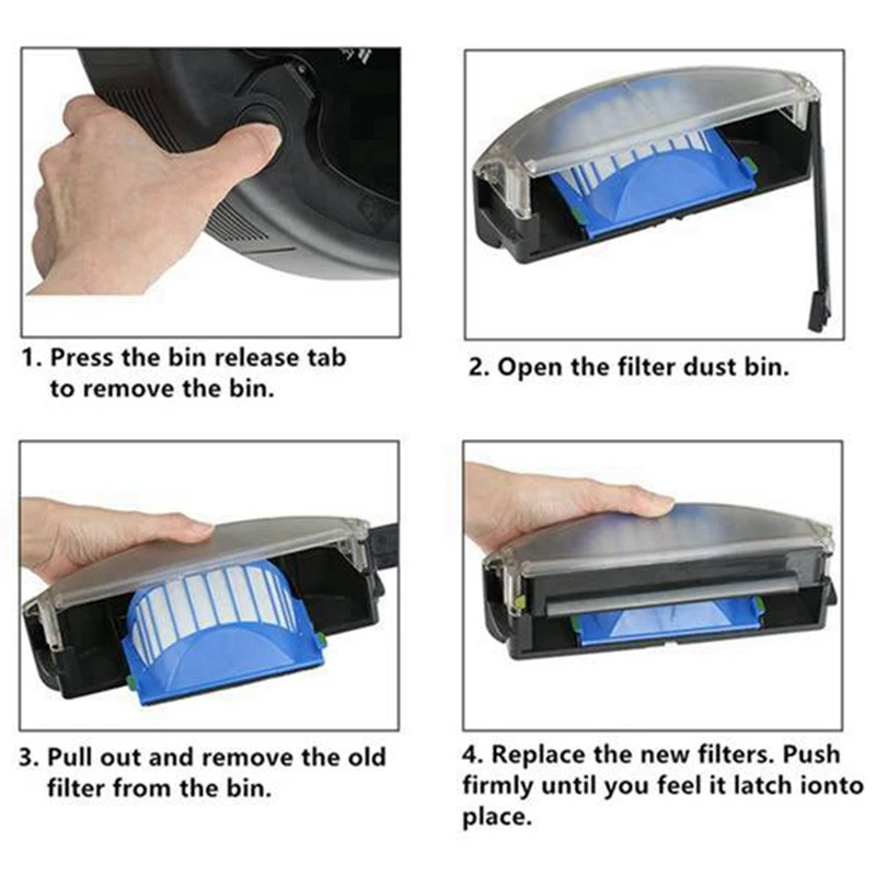 28PCS Brush Filter for IRobot Roomba 600 610 620 625 630 650 660 680 690 Series Robot Vacuum Cleaner Spare Parts | Дом и сад