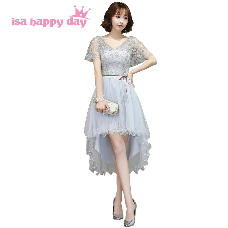 Серое Платье с закрытыми рукавами для подружки невесты стильные женские Платья