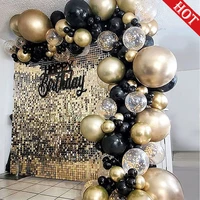 123pcs black golden balloon garland kit gold confetti latex ballon 30th 40th 50th happy birthday baby shower party decoration