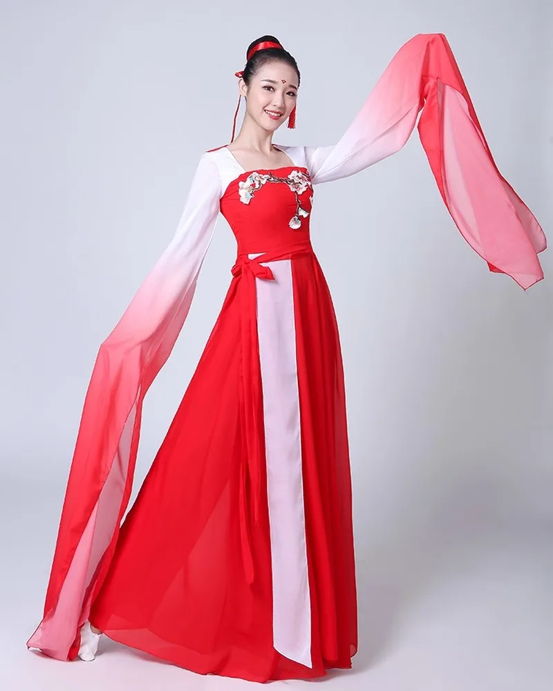 Китайская классическая танцевальная одежда Hanfu для женщин новые китайские