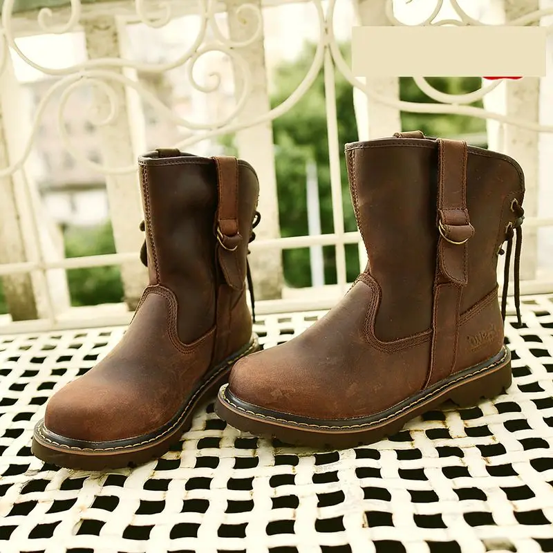 Golden Sapling Breathable Men's Hiking Shoes Genuine Leather Man Sneakers High Top Outdoor Boot Men Trekking New Tactical Boots