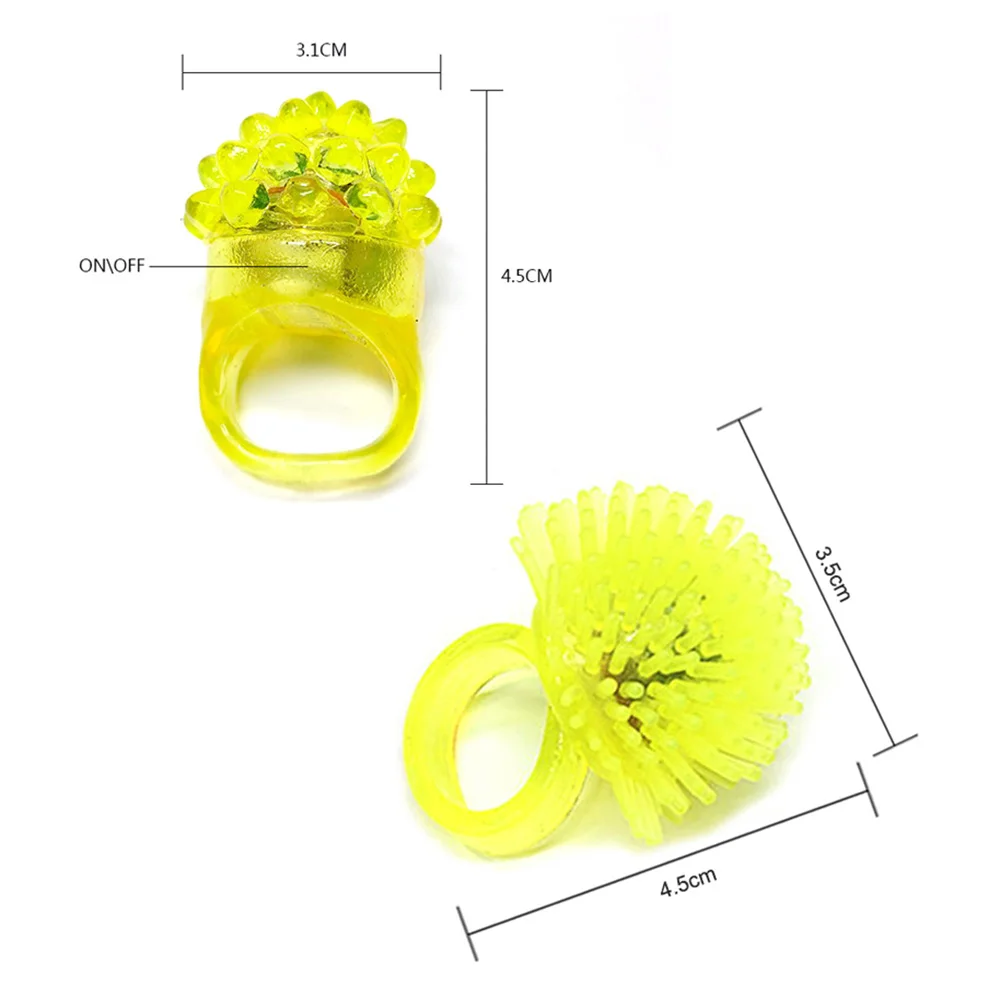 

20pcs LED Flashing Rings Light Up For Party Glow Finger Ring Toys Gifts