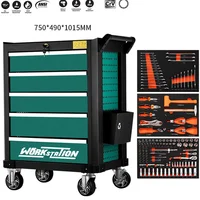 Heavy-Duty Garage Toolkit Storage Equipment Roller Cabinet Tools Workbench With 3/5 Drawers Trolley Cart For Auto Repair Tool