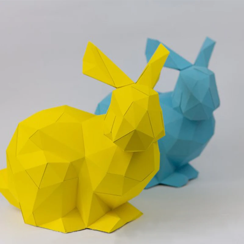 Домашнее украшение сделай сам милый кролик бумажная модель головоломка игрушка