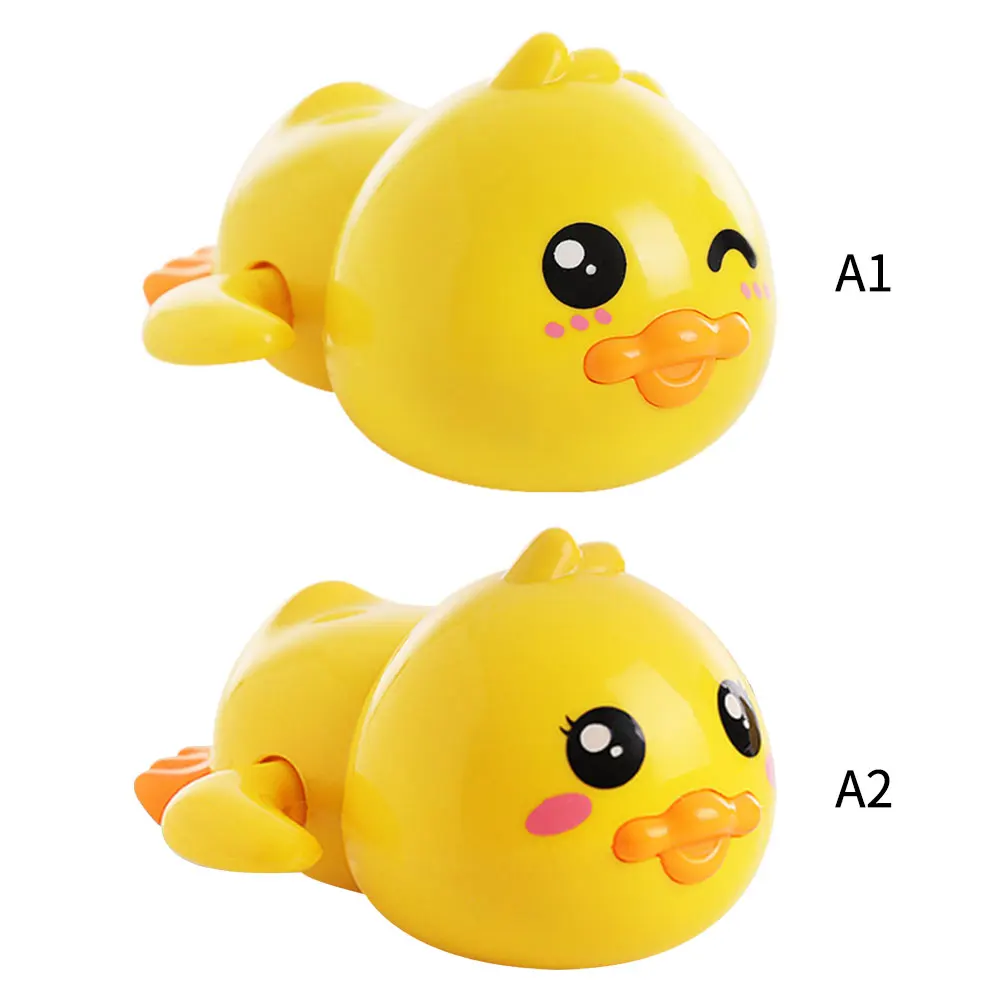 

Summer Children Bathroom Shower Toy Clockwork Swimming Play Water Bathing Toys Cute Little Yellow Duck Bathtub Toys