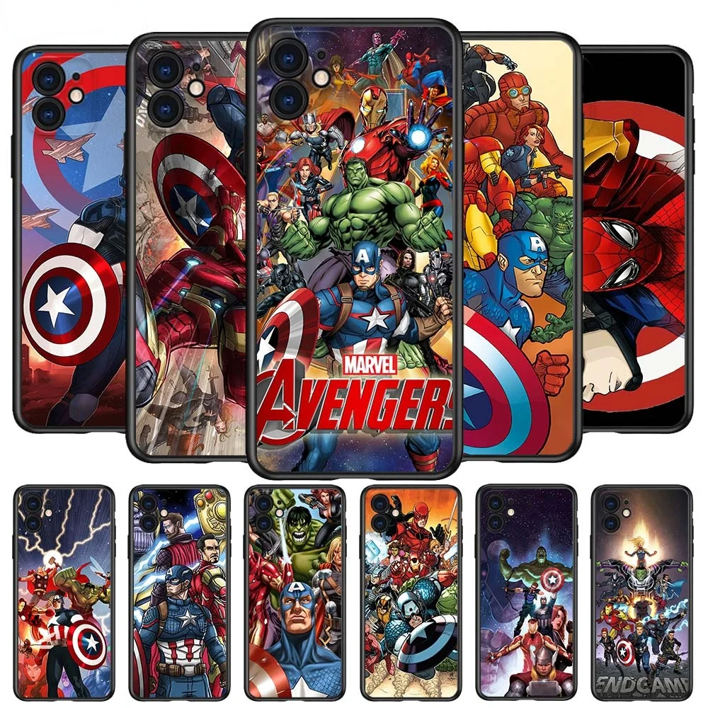 

New Arrival Marvel Avengers for Apple iPhone 13 Pro Max iPhone 13 Soft Black Phone Case