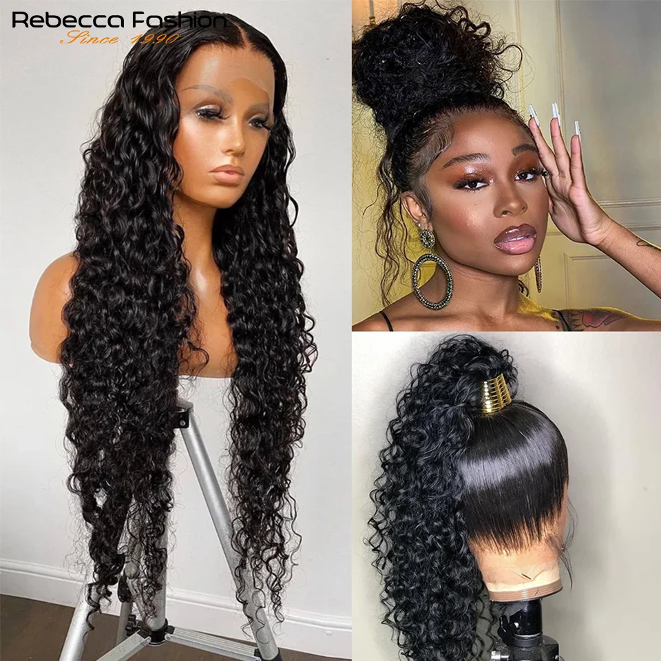 Brazilian Kinky Curly Wig Human Hair Wigs for Women 13xT Lace Front Wig Curly Human Hair Wig Rebecca Lace Wig Remy Natural Hair