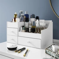 plastic drawer storage cosmetic makeup storage display holder white makeup organizer rack for creams make up brushes lipsticks