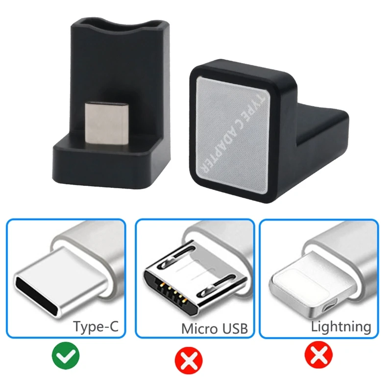 

90 Degree USB 3.1 Type C Male to Female Extension Adapter for Laptop Tablet Cell Mobile Phone X6HB