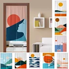 Занавеска для кухни, в японском стиле Моранди, цветная, короткая, для гостиной, спальни, домашний декор