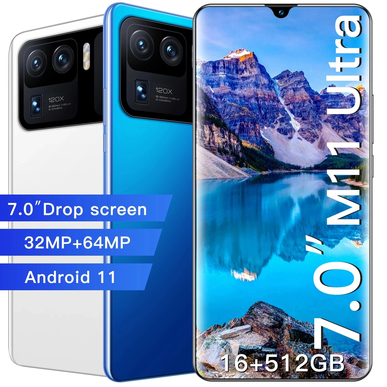 

Global Version M11 Ultra 7.0Inch Smartphone 16GB+512GB 7200mAh Full-screen Android Face ID 4G5G Network Phone Free Fast Shipping