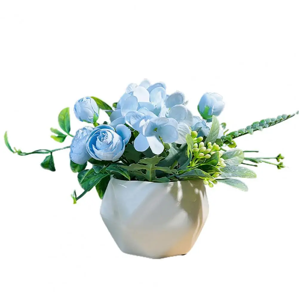 

Hot Sale 50% Artificial Flower Simulation Home Decoration Plastic Vivid Beautiful Decor Fake Potted Plants for Living Room Decor
