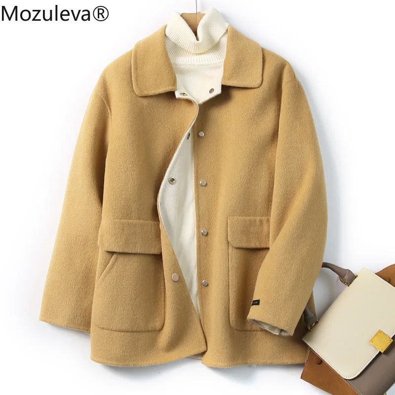 

Mozuleva 2021 Autumn Handmade Wool Duffle Coat Women's 2021 Autumn and Winter Woolen Coat Women's Overcoat New Style Batch