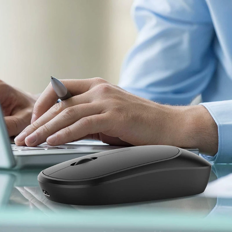 Wireless Mouse Simple Silent Optical 1600dpi Ergonomic Design Gift Computer Accessory 2.4 G Rechargeable | Компьютеры и офис
