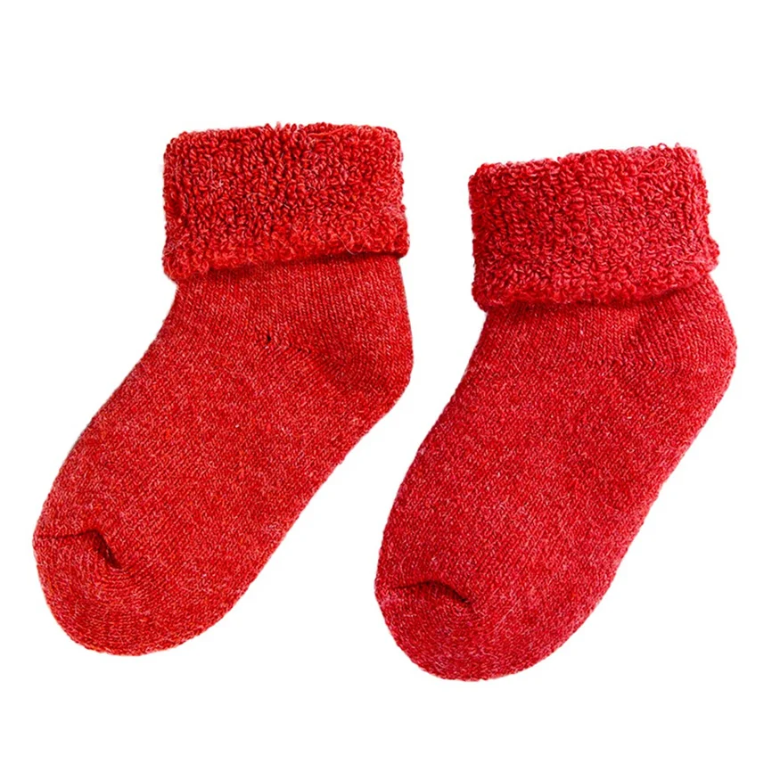 Носки для новорожденных детские носки мальчиков и девочек зимние Утепленные