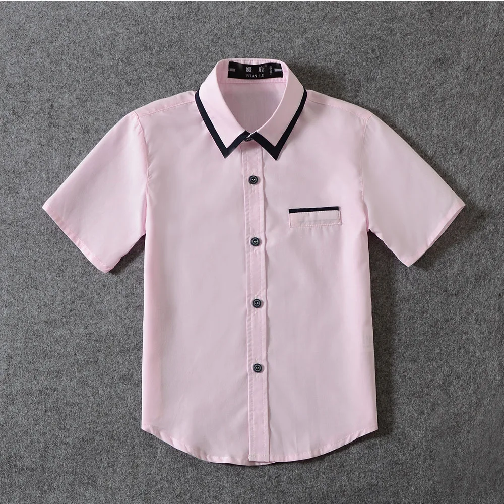 Pink YuanLu г.; детская рубашка с короткими рукавами; одежда для малышей; мягкая хлопковая летняя блузка для малышей - Цвет: Pink