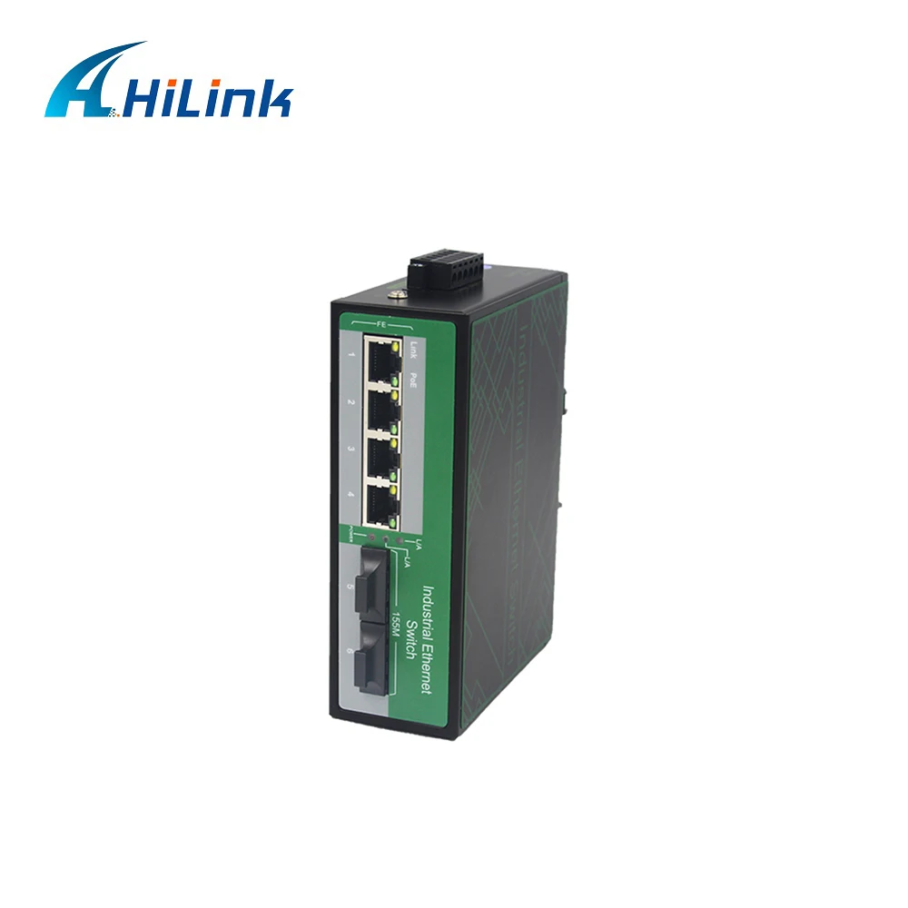Неуправляемый Промышленный Ethernet-коммутатор 4 порта 100 Мбит/с PoE + 2 SC волоконный
