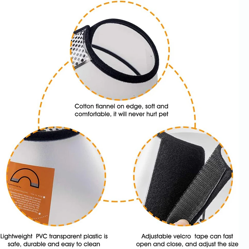 @ HE защитный чехол для собак и кошек конус заживления ран прозрачный медицинский
