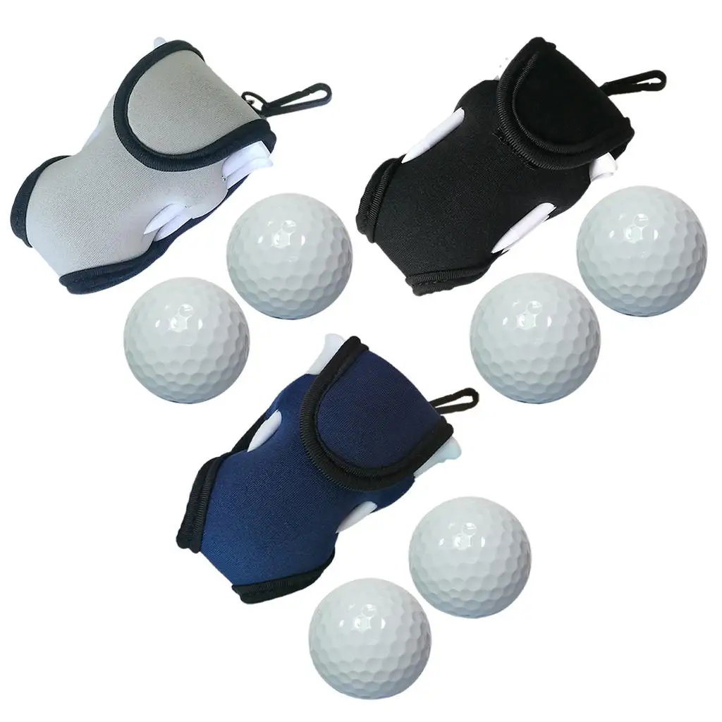 

Golf Ball Holder Bag Waist Pack 2 Balls 4 Tees for Golfer Gift Outdoor Sports Accessories