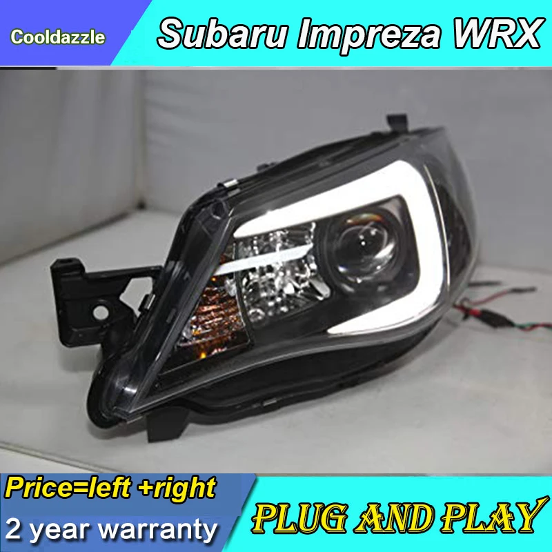 1 пара для Subaru Impreza WRX светодиодный ные фары передние 2009 2010 2011 2012 с дневными