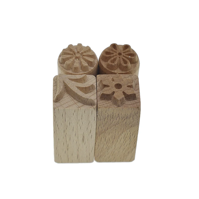 2 см глина штамп твердая древесина выбивает траву цветок текстура скульптура