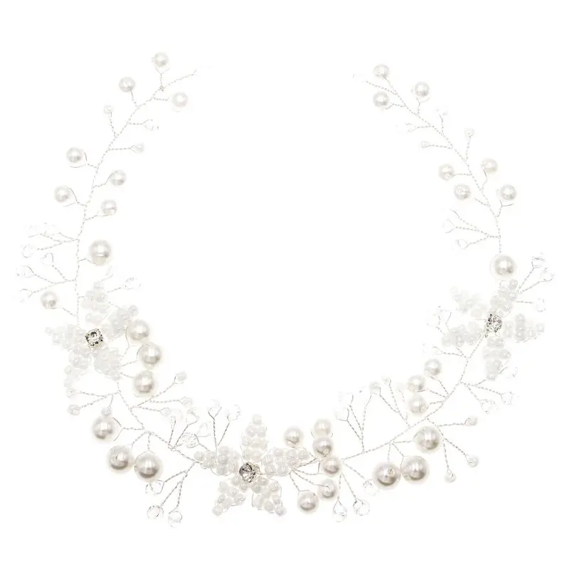 

Bridal Hair Band Wedding Dress Headpiece Charm Women Artificial Pearl Headband