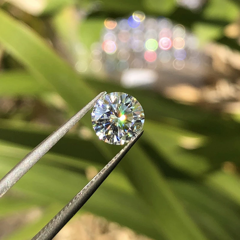 8mm D Color 2ct Carat lab Moissanite stone Round Brilliant Cut Loose VVS1 Excellent diamond customize wedding rings | Украшения и