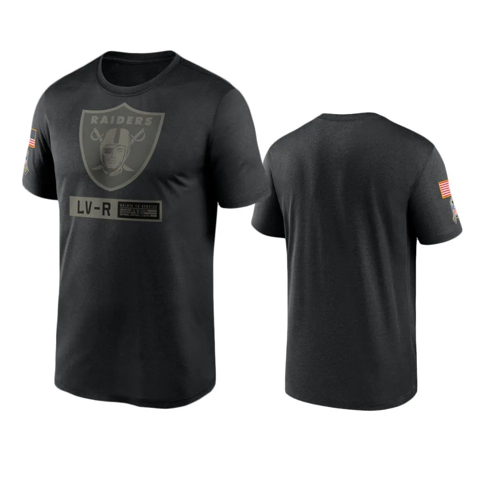 

Las Vegas Men Black 2020 Raiders Salute to Service Team Logo Performance T-Shirt