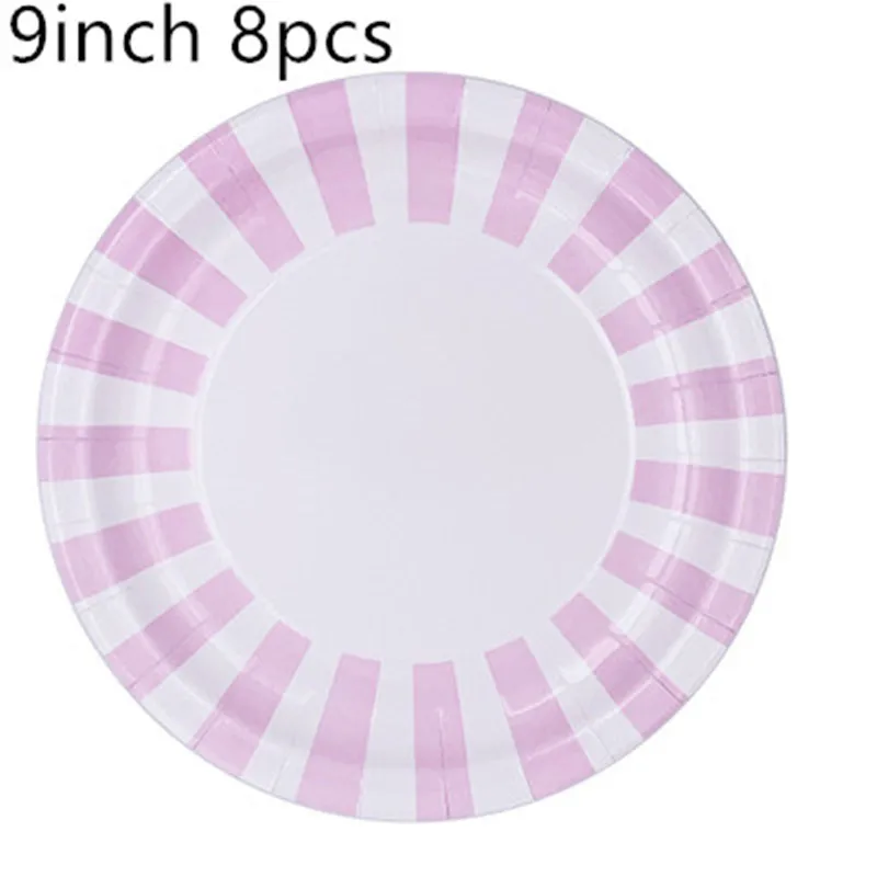 8 шт. розовые синие бронзовые Полосатые Бумажные фотообои деревянная вилка ложка