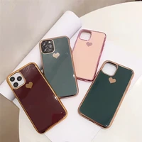 Electroplate Love Heart Cases Cover For iPhone Pro Max Max Soft TPU Phone Case For iPhone Plus