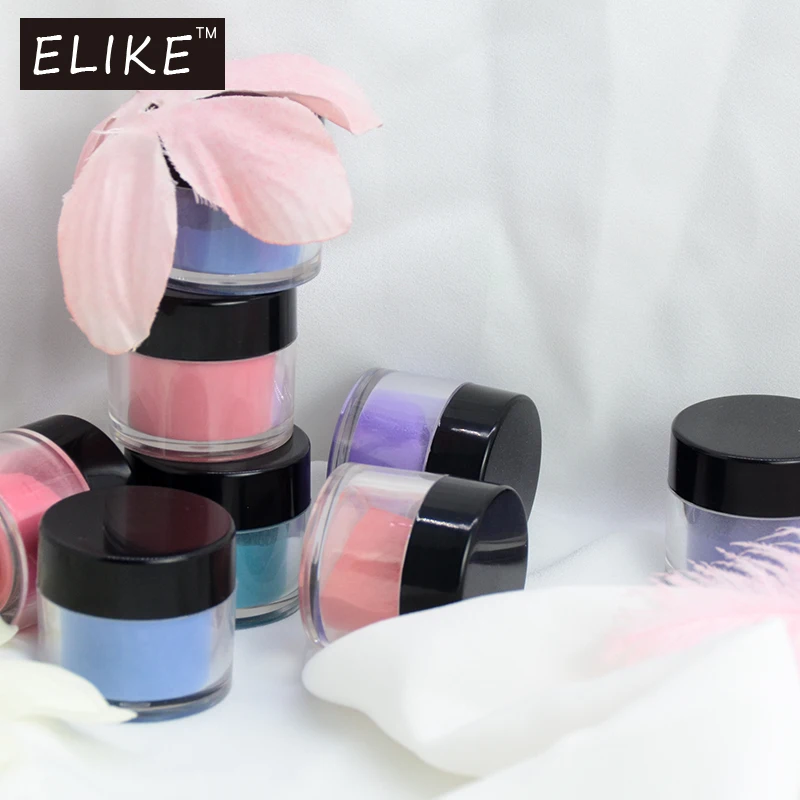 Like изменение температуры градиентный цвет ногтей хром Пигмент 10 г/кор. цвета dip