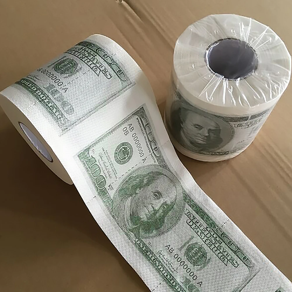 Дональд Трамп $100 доллар Humour туалетная бумага банкнот рулон новинка кляп подарок