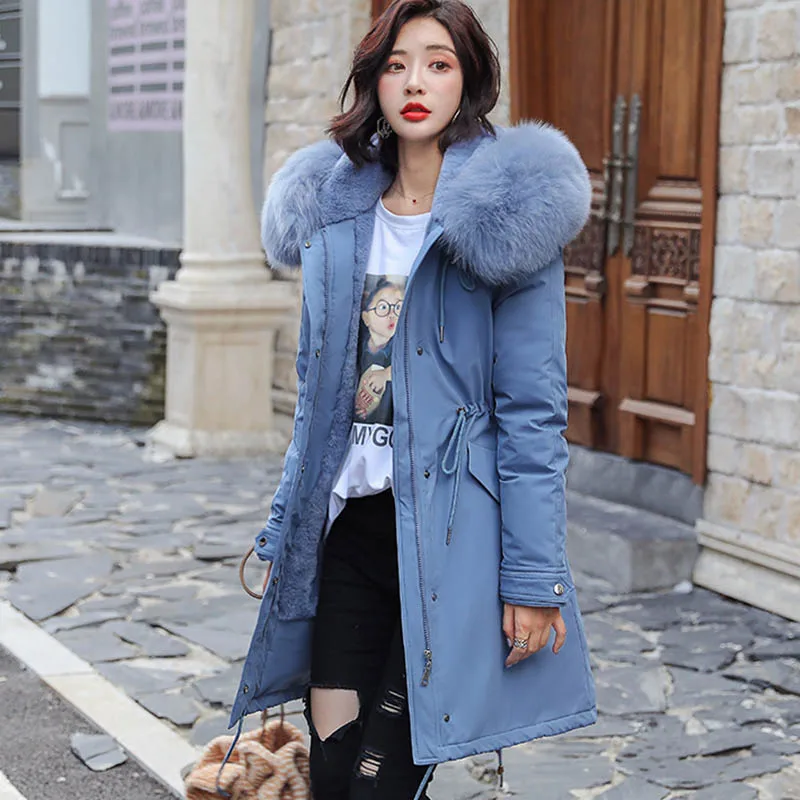 Winter Parker winter New Coat jacket hooded Slim thick fur collar Coat-30 degrees warm winter Coats jacket Parker