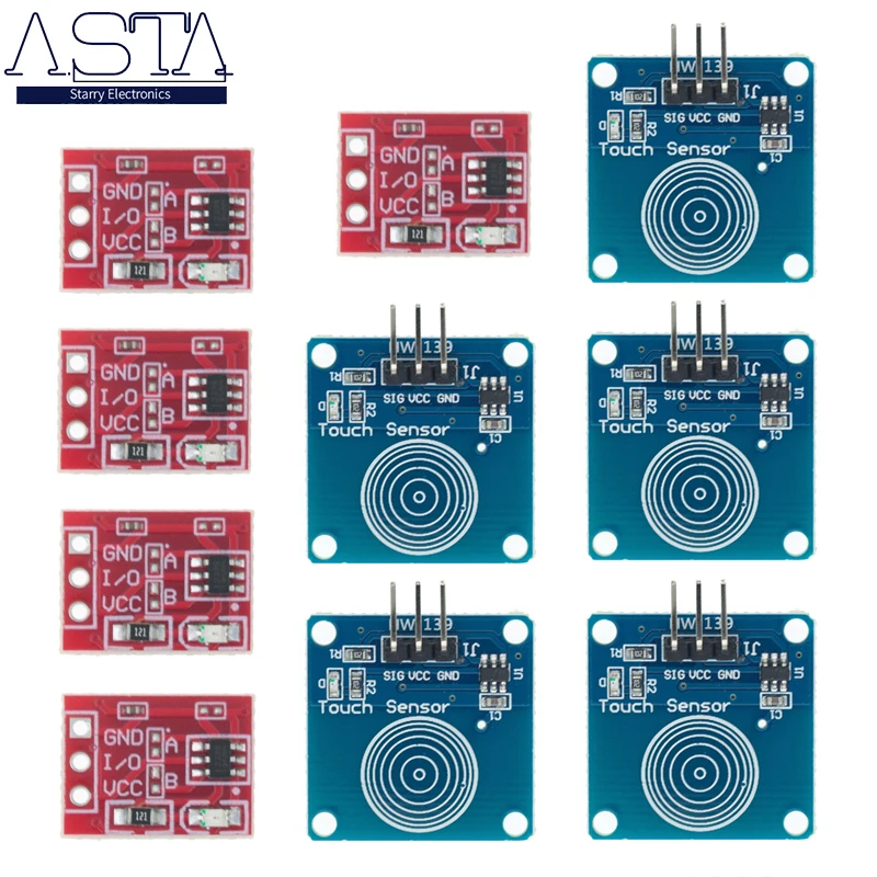 Сенсорный модуль переключателя TTP223 сенсорная кнопка с самоблокировкой/без