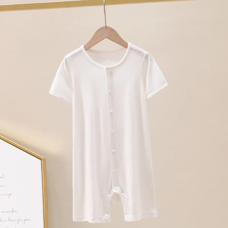 

Bamboo fiber baby clothes, summer baby short-sleeved onesies, newborn pajamas, summer clothes, air-conditioning suits newborn
