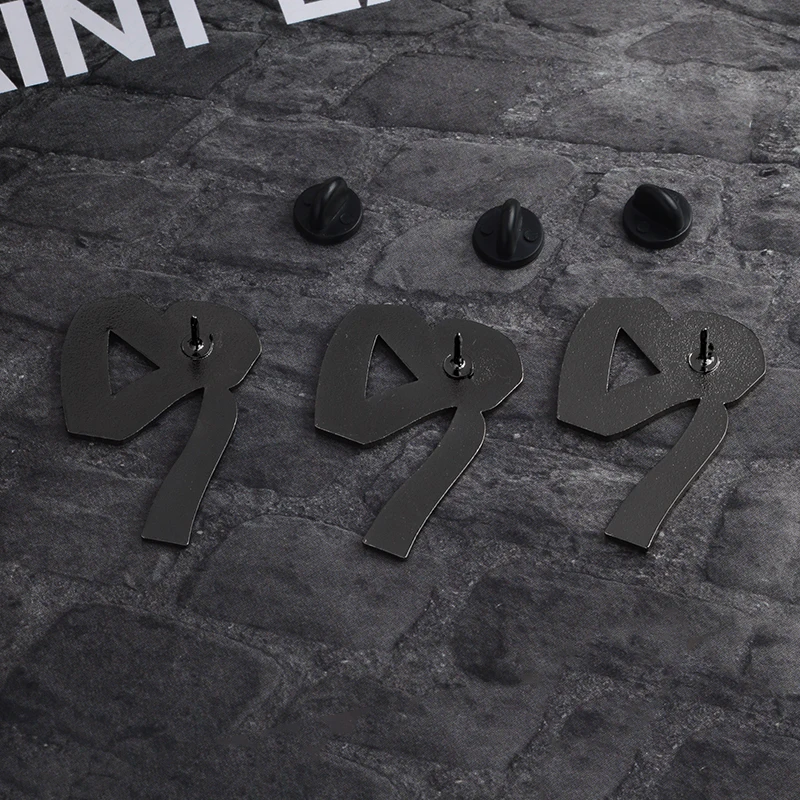 Женская Брошь из джинсовой ткани эмалированная брошь розового голубого и белого