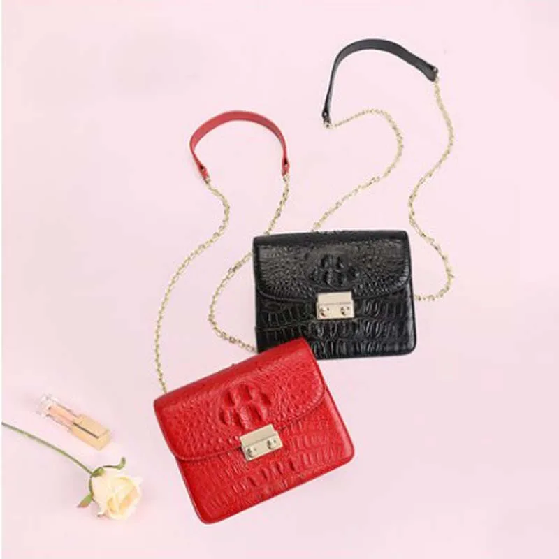 Новая женская сумка SL из кожи крокодила маленькая тайская сумка-мессенджер на