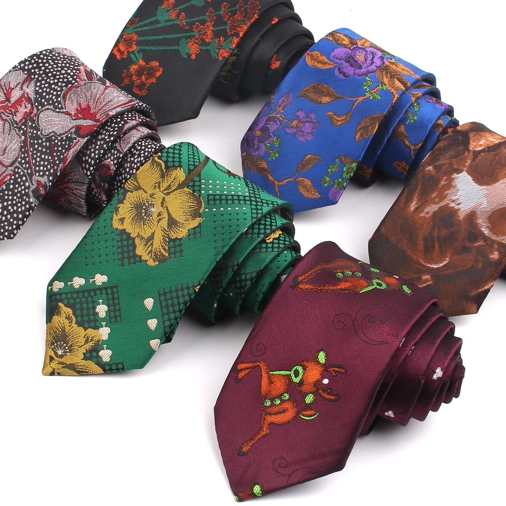 

Fashion Floral Tie For Men Women Polyester Neck Tie Classic Suits Ties For Wedding Business Slim Leisure Men Necktie Gravatas