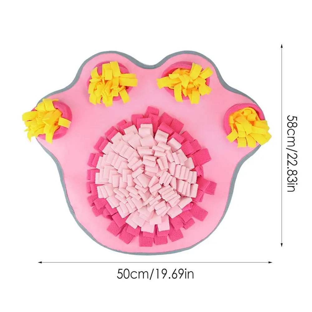 

New Paw Shaped Pet Sniffing Mat Dog Food Dispenser Puzzle Toy Foraging Training Mat Rug Slow Feeding Mat For Cats Dogs
